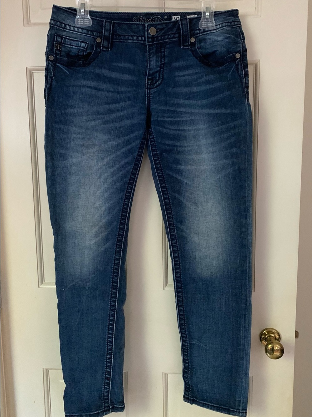 Miss Me Women's Jeans 30 Faded Blue Wash cotton blend style JP7768S